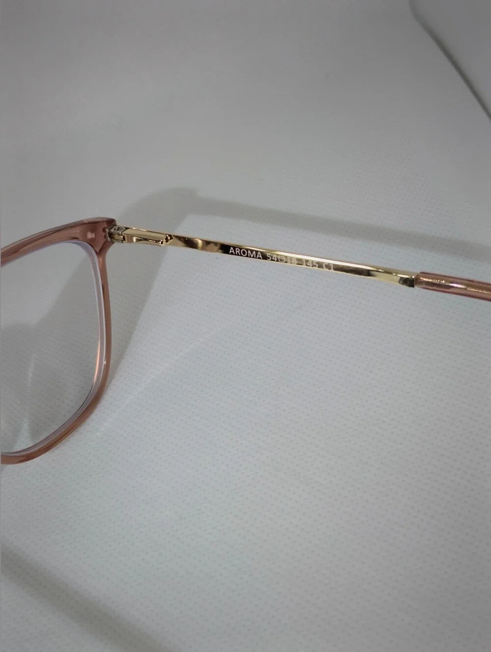 Aroma. Stylish Women's Mauve Pink Transparent Frame Eyeglasses.